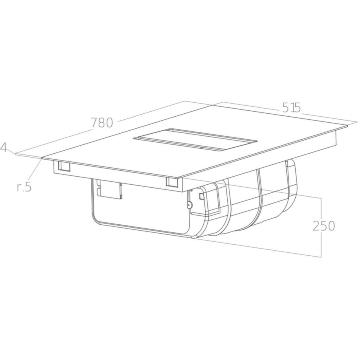 ELICA Plaque induction aspirante NIKOLATESLA ALPHA BL/A/78 (évac/recycl)