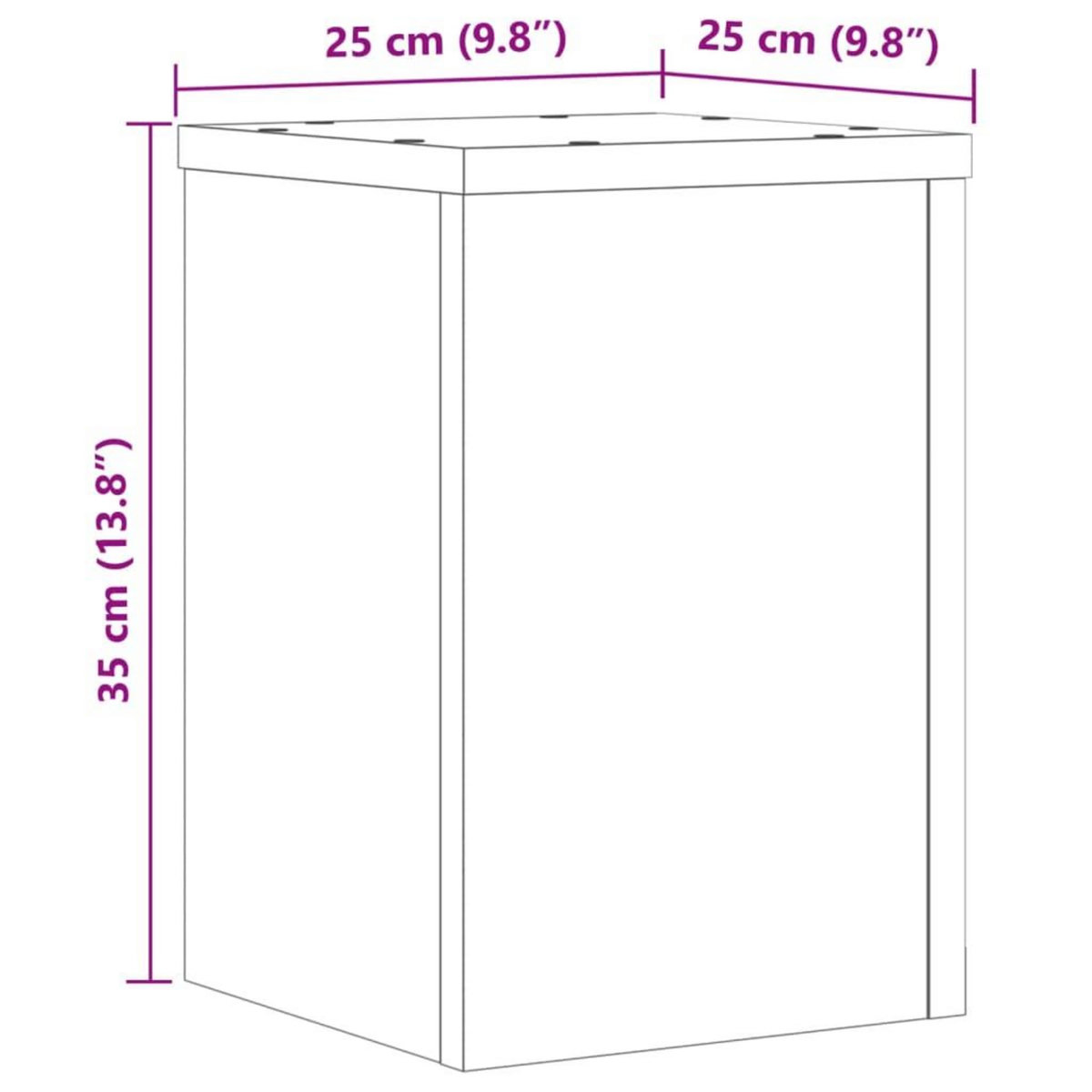VIDAXL Supports pour plantes 2 pcs chene fume bois d'ingenierie