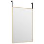 Voir la diapositive 3 : VIDAXL Miroir de porte Dore 40x60 cm Verre et aluminium
