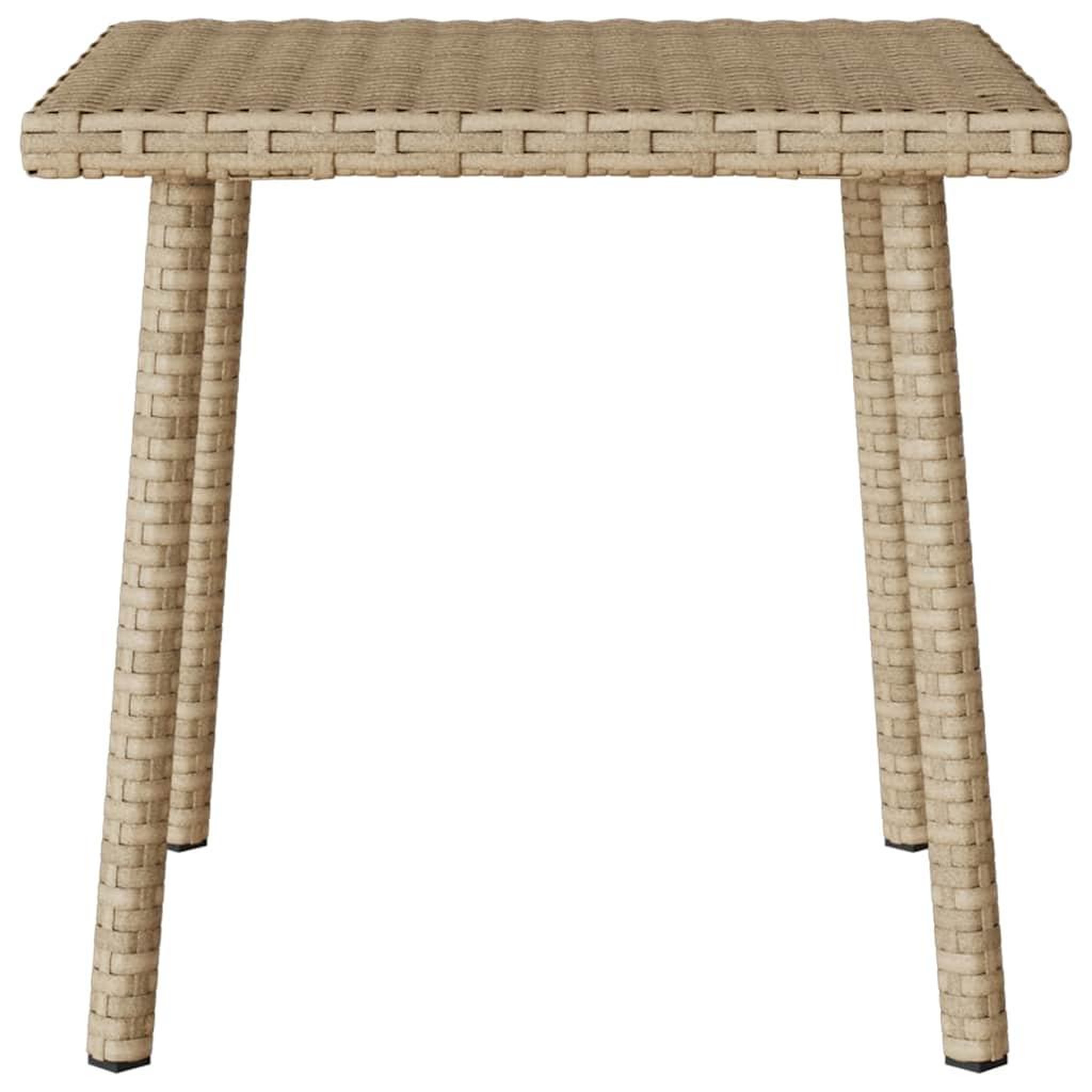 Voir la diapositive 4 : VIDAXL Table basse de jardin rectangulaire beige 40x40x37 cm rotin