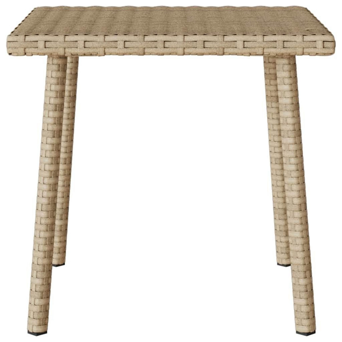 VIDAXL Table basse de jardin rectangulaire beige 40x40x37 cm rotin
