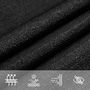 Voir la diapositive 5 : VIDAXL Voile d'ombrage 160 g/m^2 Noir 3,6x3,6 m PEHD