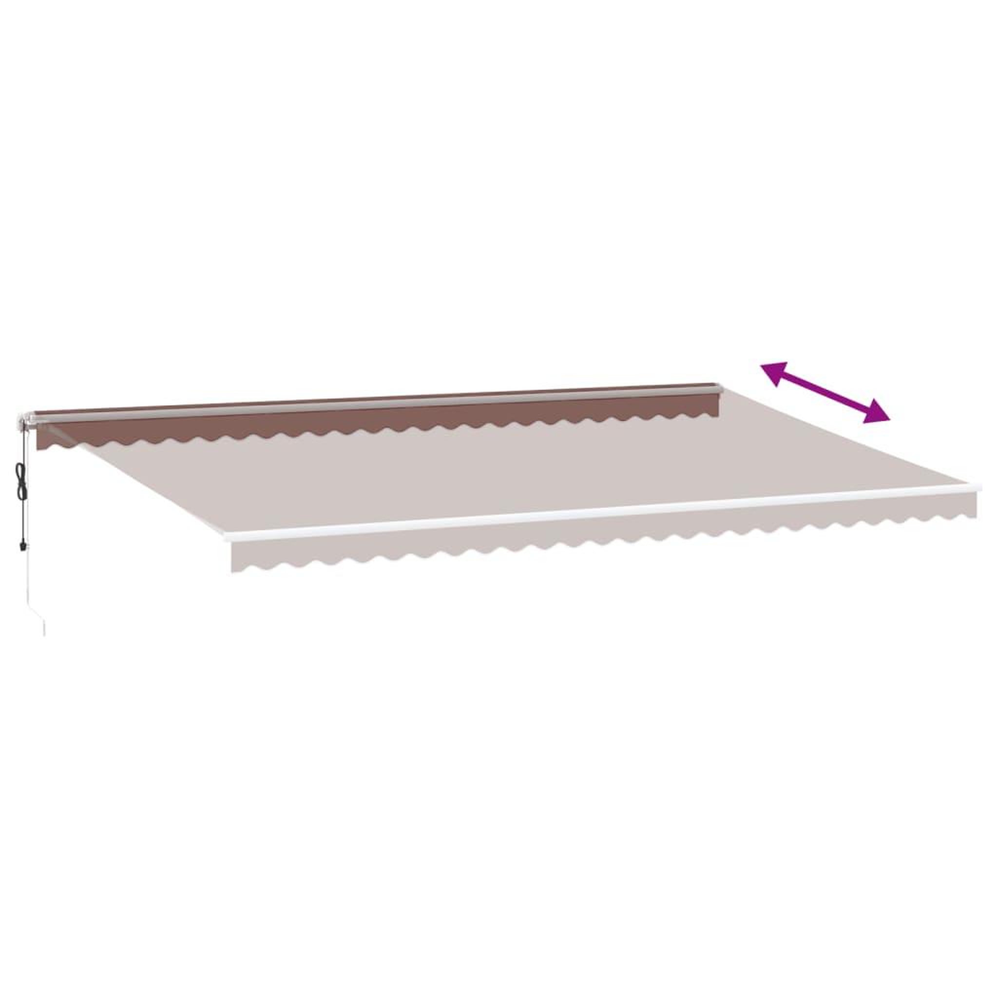 Voir la diapositive 5 : VIDAXL Auvent retractable automatique marron 600x300 cm