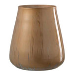 Paris Prix Photophore en Verre  Antique  17cm Marron Cognac