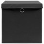 Voir la diapositive 5 : VIDAXL Boîtes de rangement avec couvercles 4 pcs 28x28x28 cm Noir