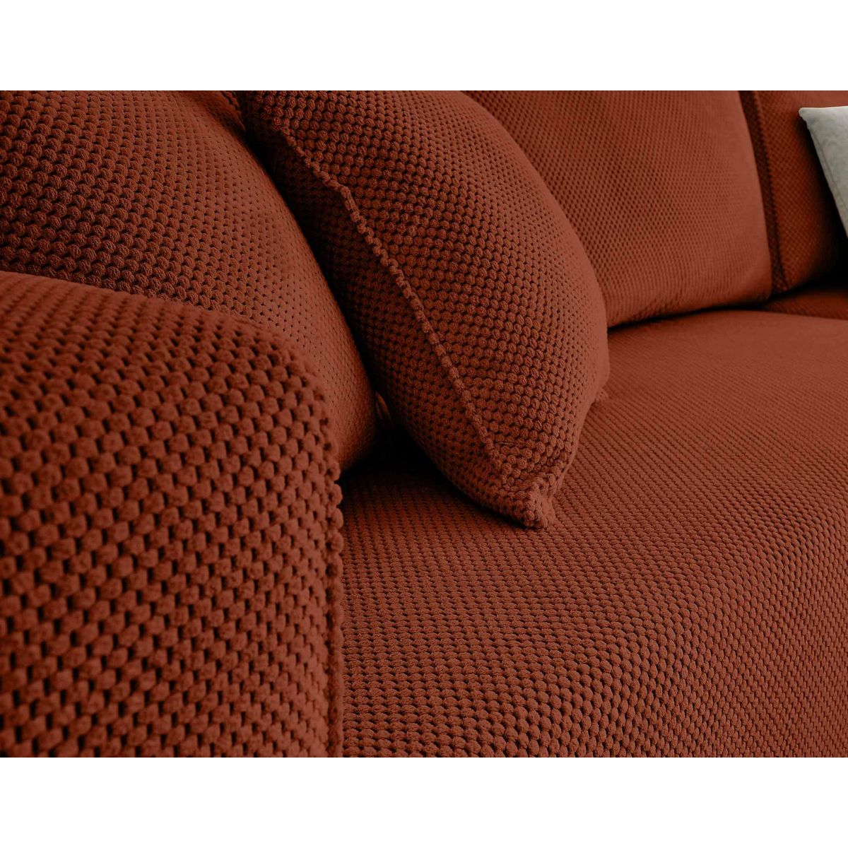 BEST MOBILIER Topaze - canapé d'angle réversible - 4 places - convertible avec coffre - en velours texturé