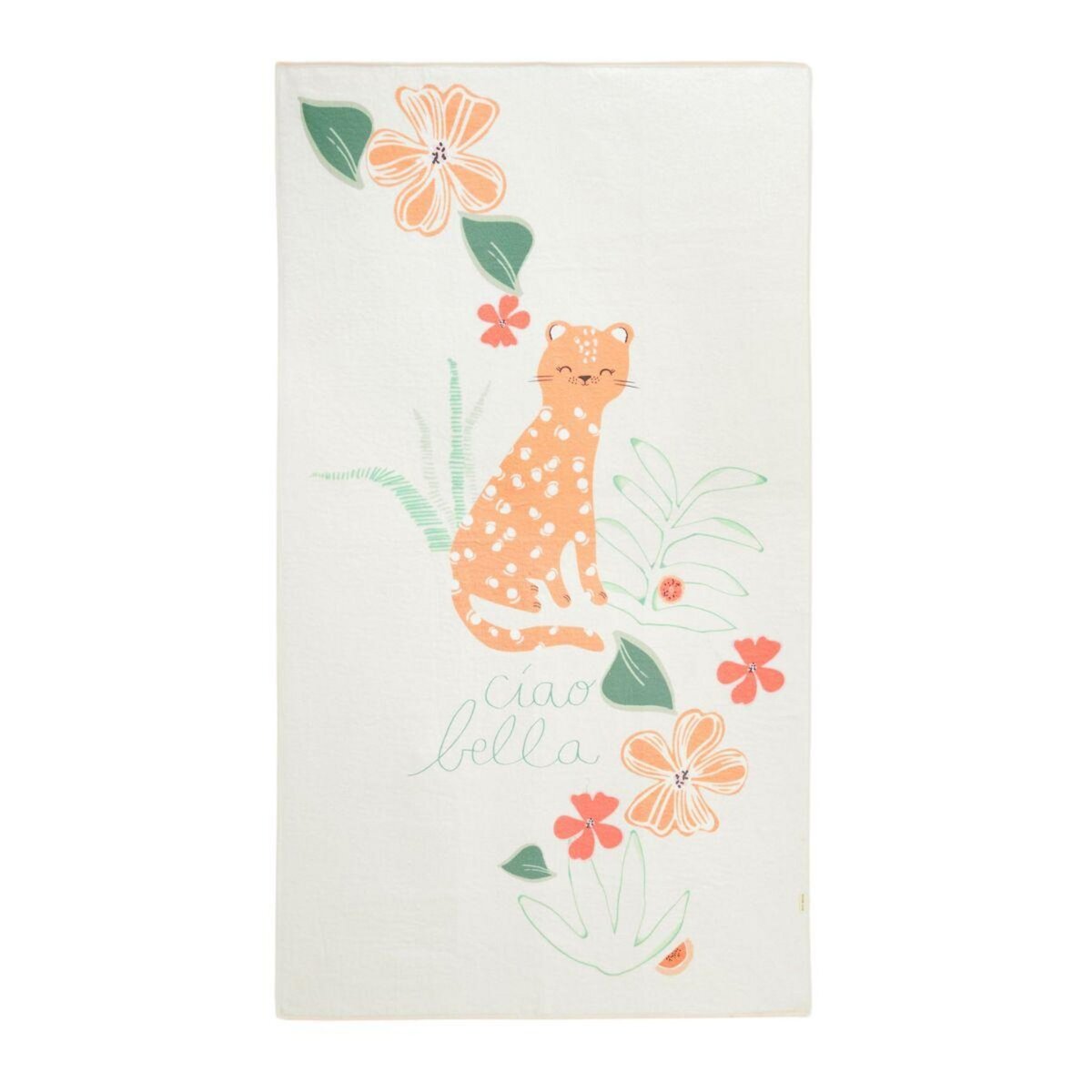 Petit Béguin Serviette de bain bébé + pochette Fleur