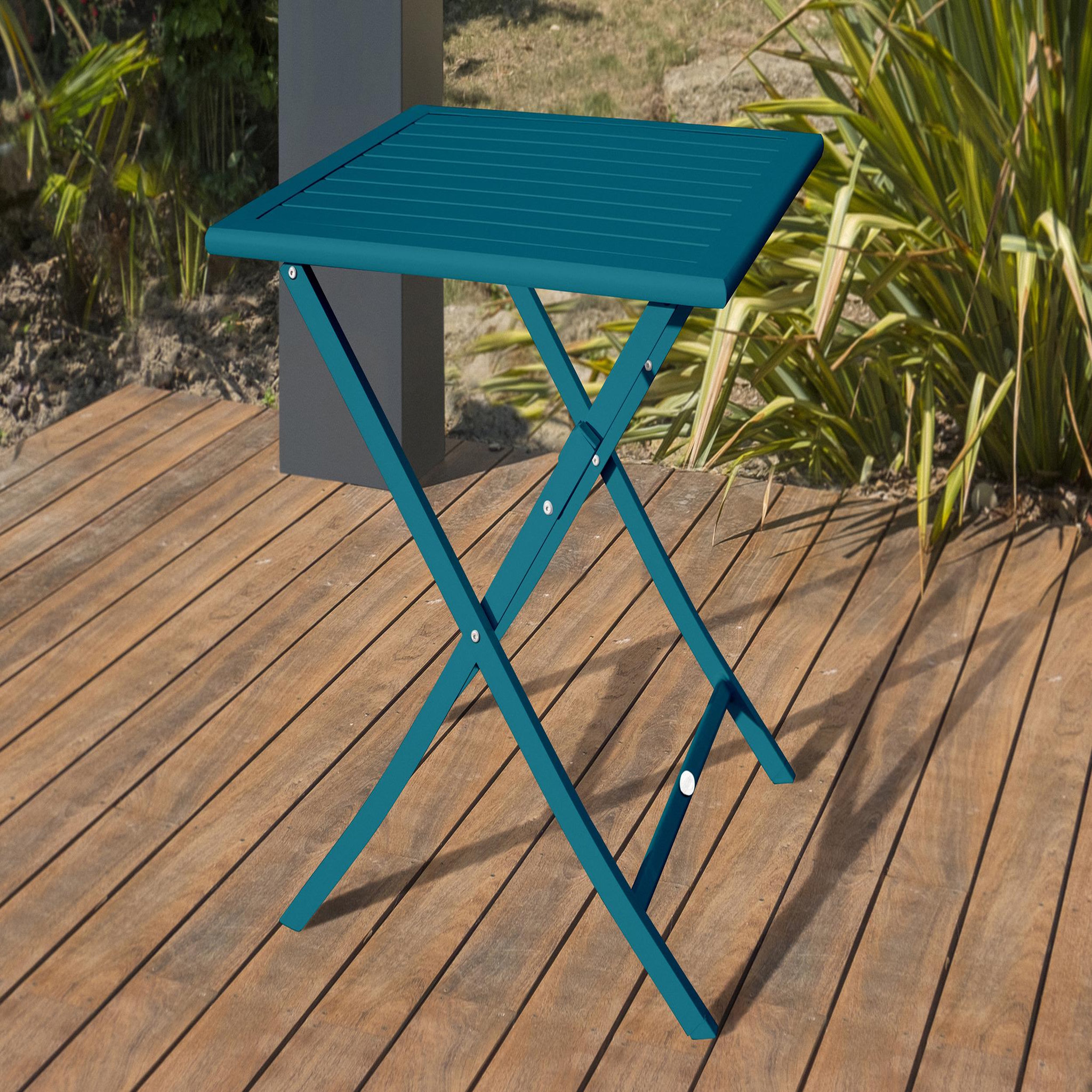 Voir la diapositive 5 : DCB GARDEN Ensemble repas de jardin carré en aluminium  (2 places)