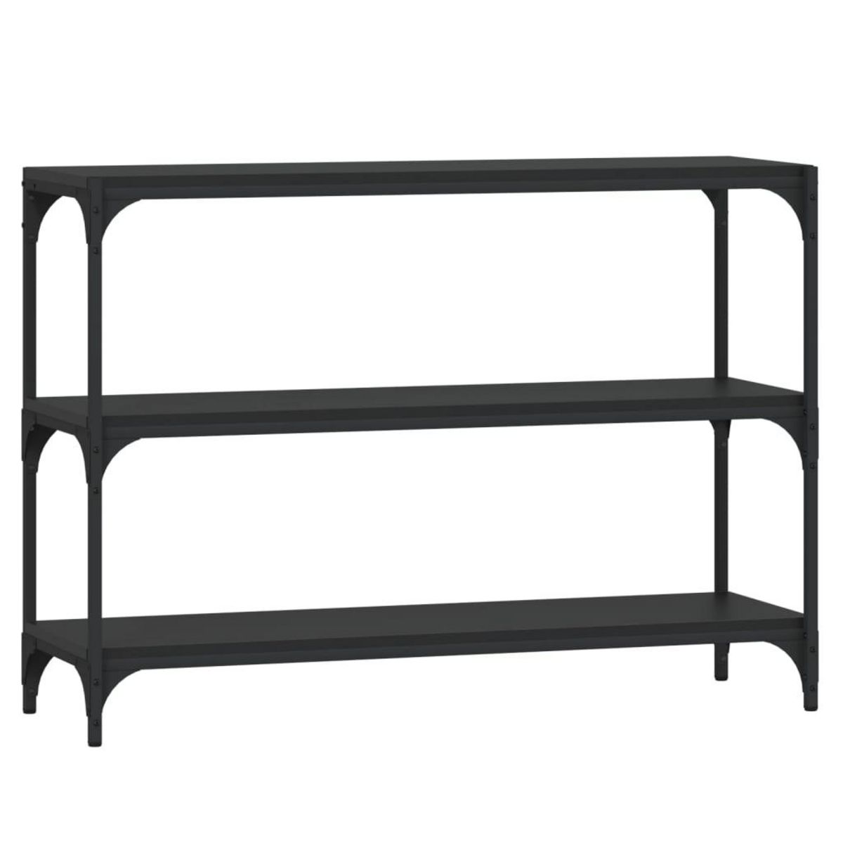 VIDAXL Bibliotheque Noir 100x33x70,5 cm Bois d'ingenierie et acier