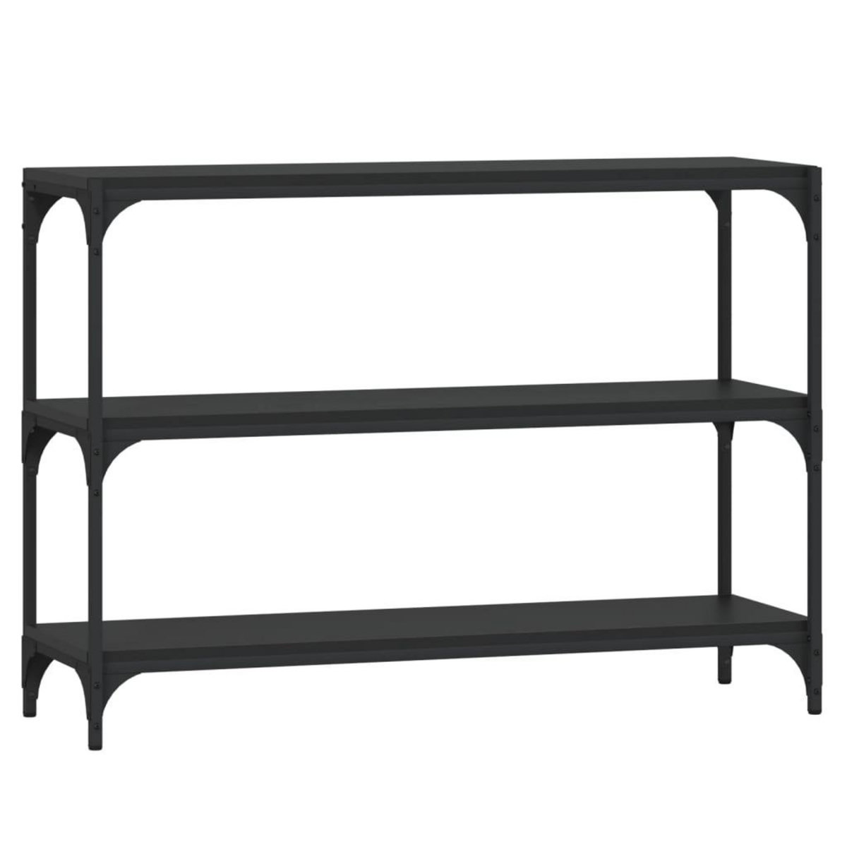 VIDAXL Bibliotheque Noir 100x33x70,5 cm Bois d'ingenierie et acier