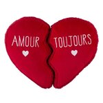 Paris Prix Coussin Déco Détachable  Cœur  35x40cm Rouge