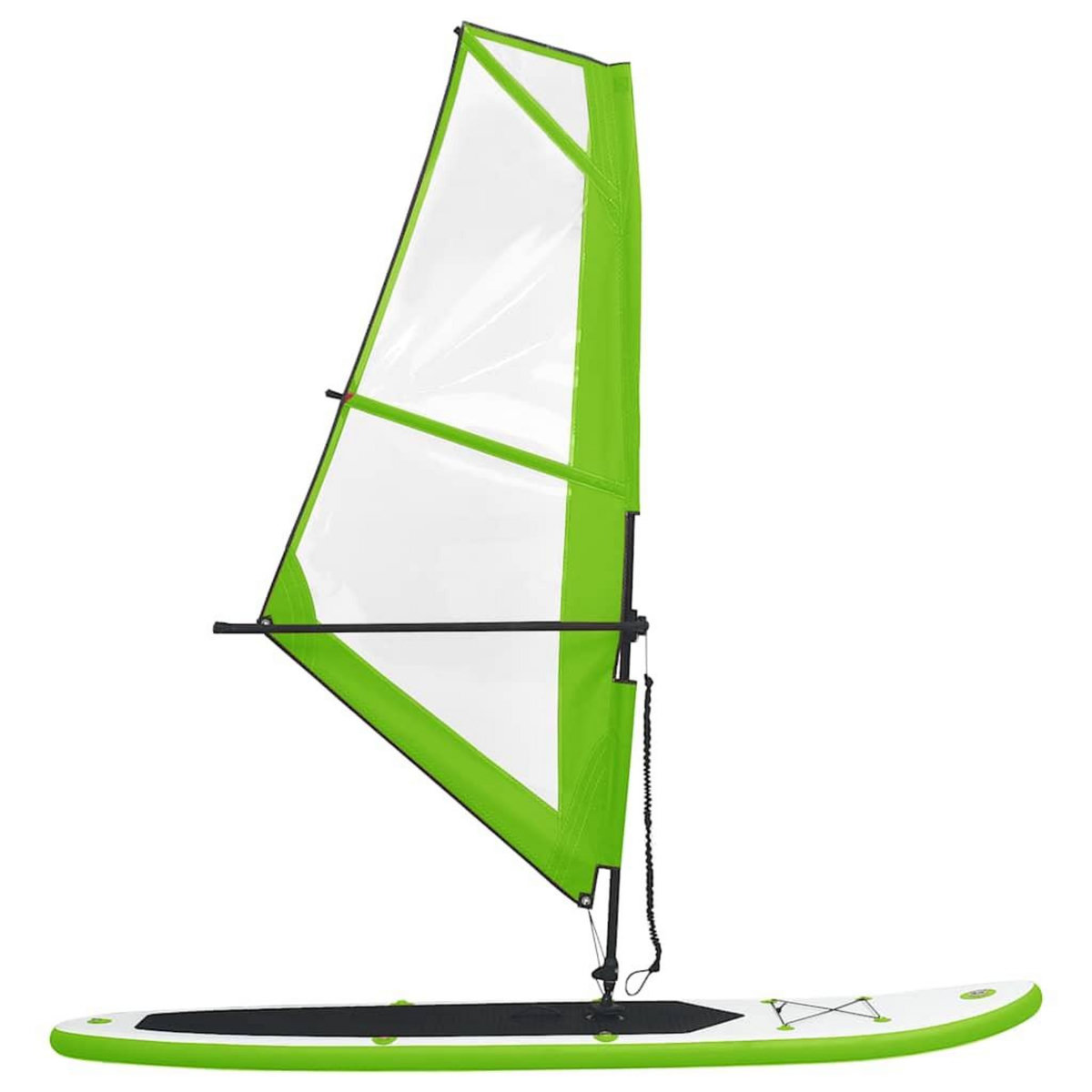 VIDAXL Ensemble de planche SUP gonflable avec voile Vert et blanc