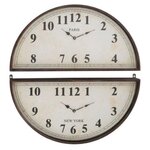 Paris Prix Horloge Murale Déco  2 Parties  77cm Noir