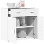 Voir la diapositive 4 : VIDAXL Buffet blanc 79x38x80 cm bois d'ingenierie