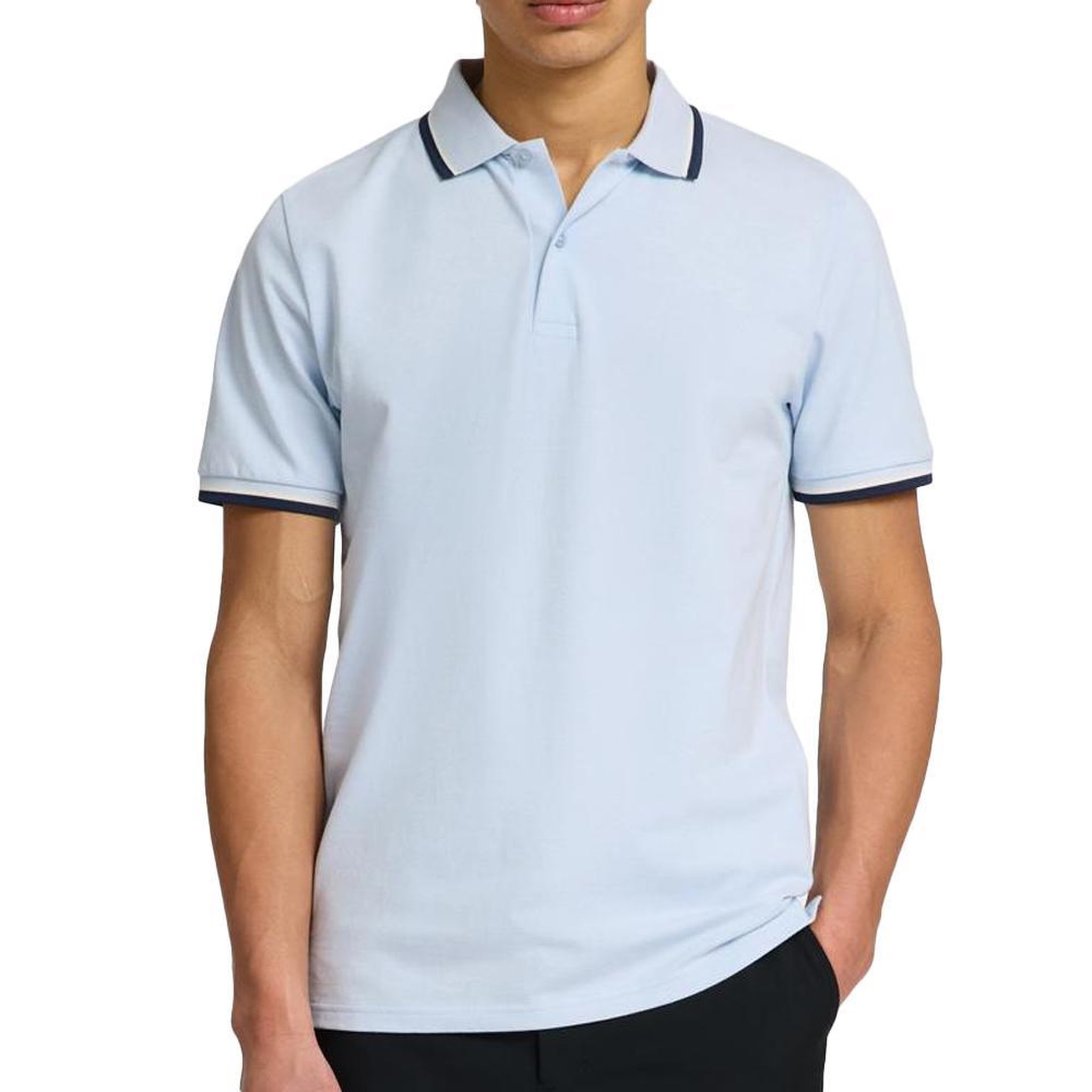Selected Polo slim bleu homme selected atlas sport. Coloris disponibles : Bleu
