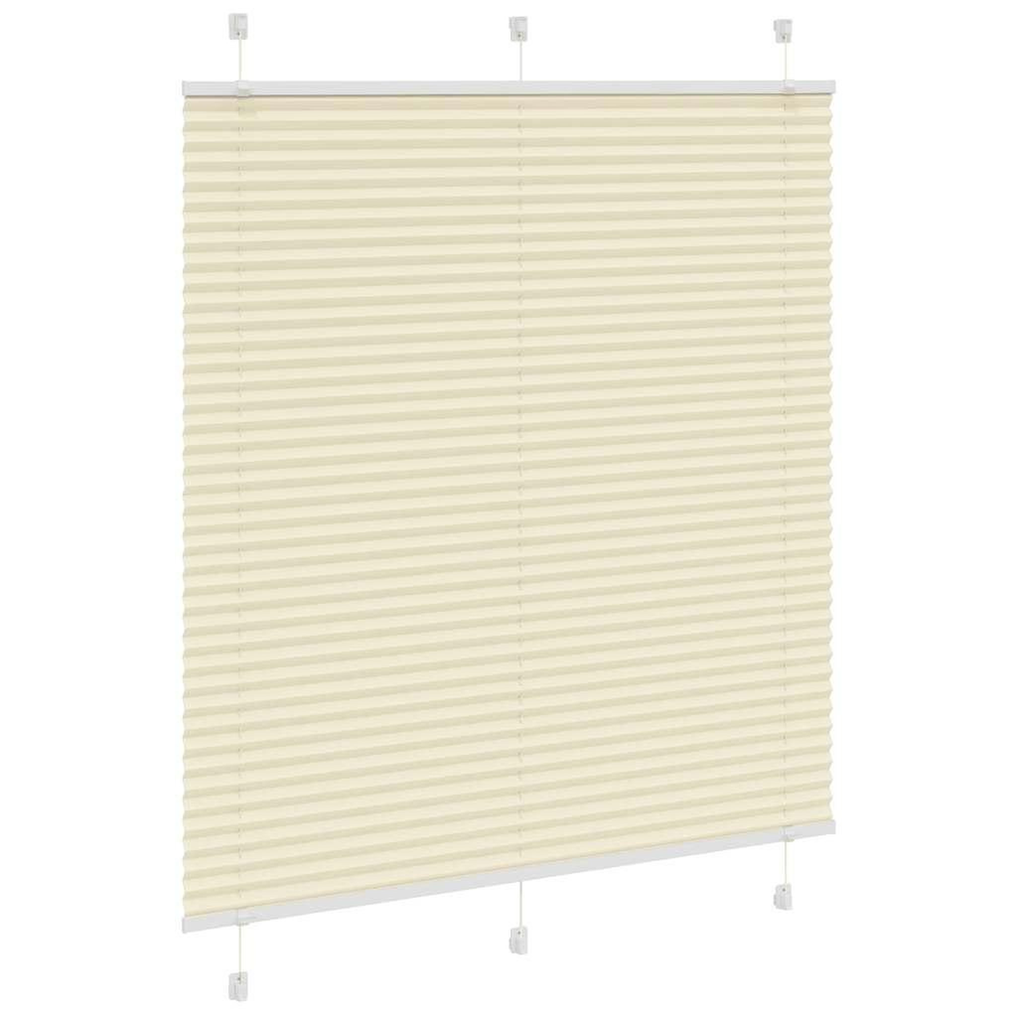 Voir la diapositive 3 : VIDAXL Store plisse creme 120x150cm largeur du tissu 119,4cm polyester