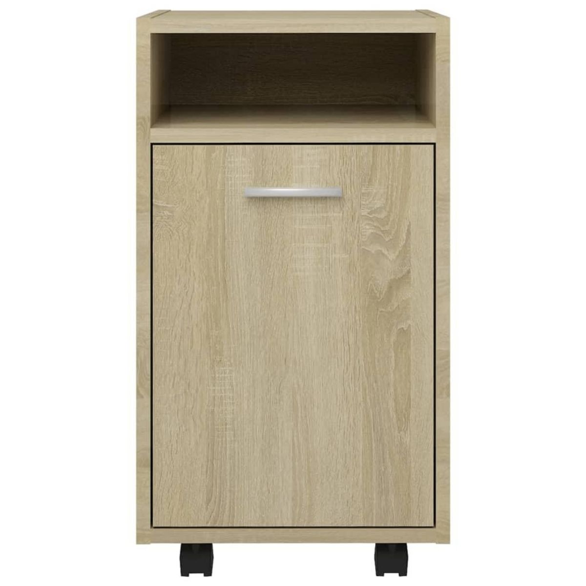 VIDAXL Armoire laterale avec roues Chene Sonoma Bois d'ingenierie