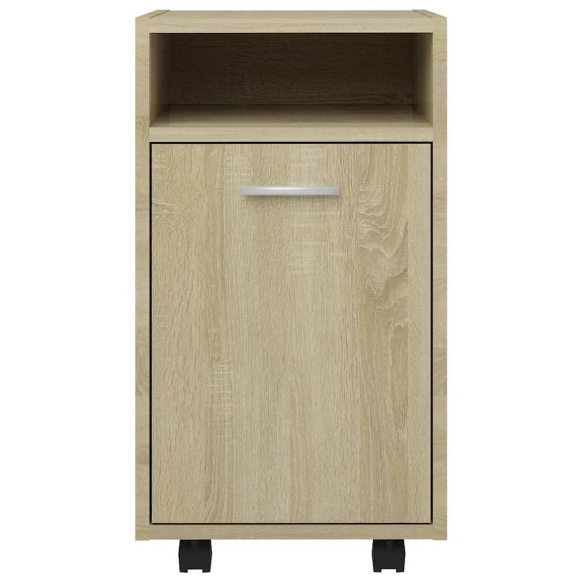 VIDAXL Armoire laterale avec roues Chene Sonoma Bois d'ingenierie