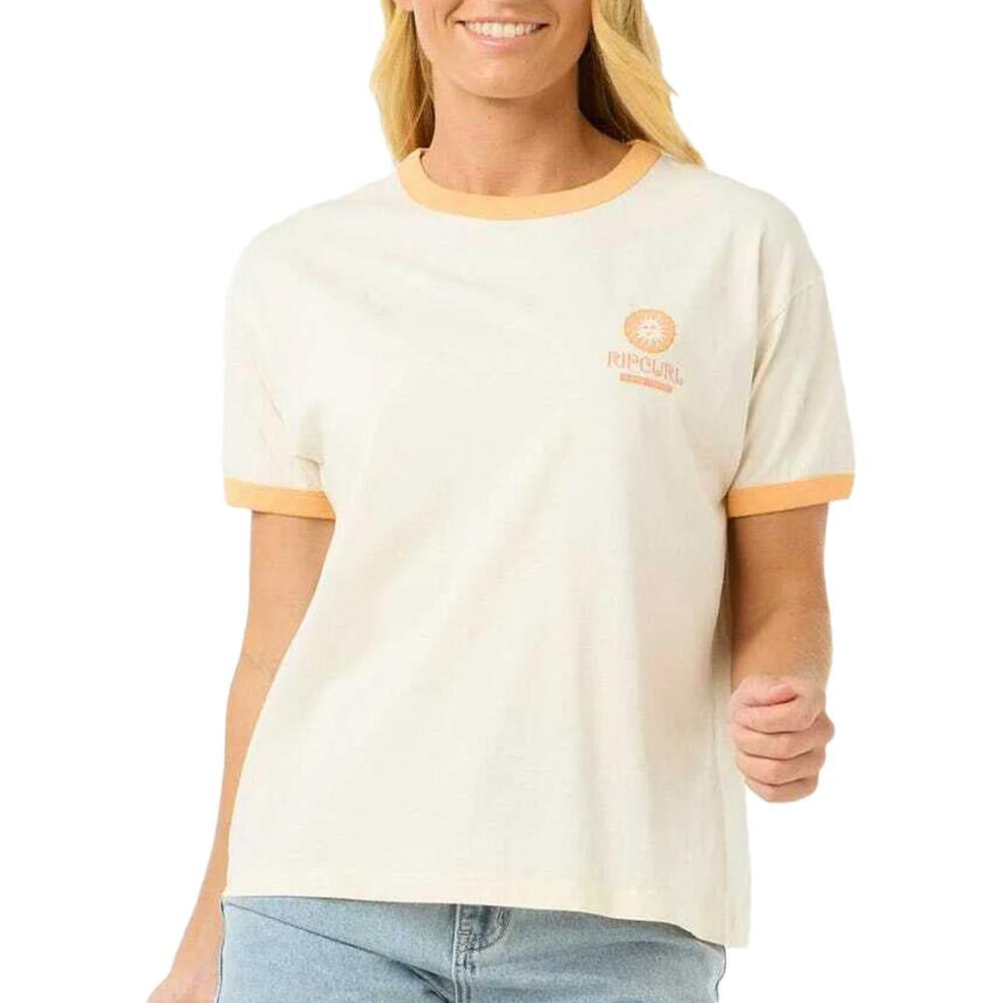 Voir la diapositive 1 : Rip Curl T-Shirt Écru Femme Rip Curl Carlos Ringer