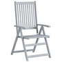 Voir la diapositive 3 : VIDAXL Chaises inclinables de jardin lot de 6 et coussins Bois acacia