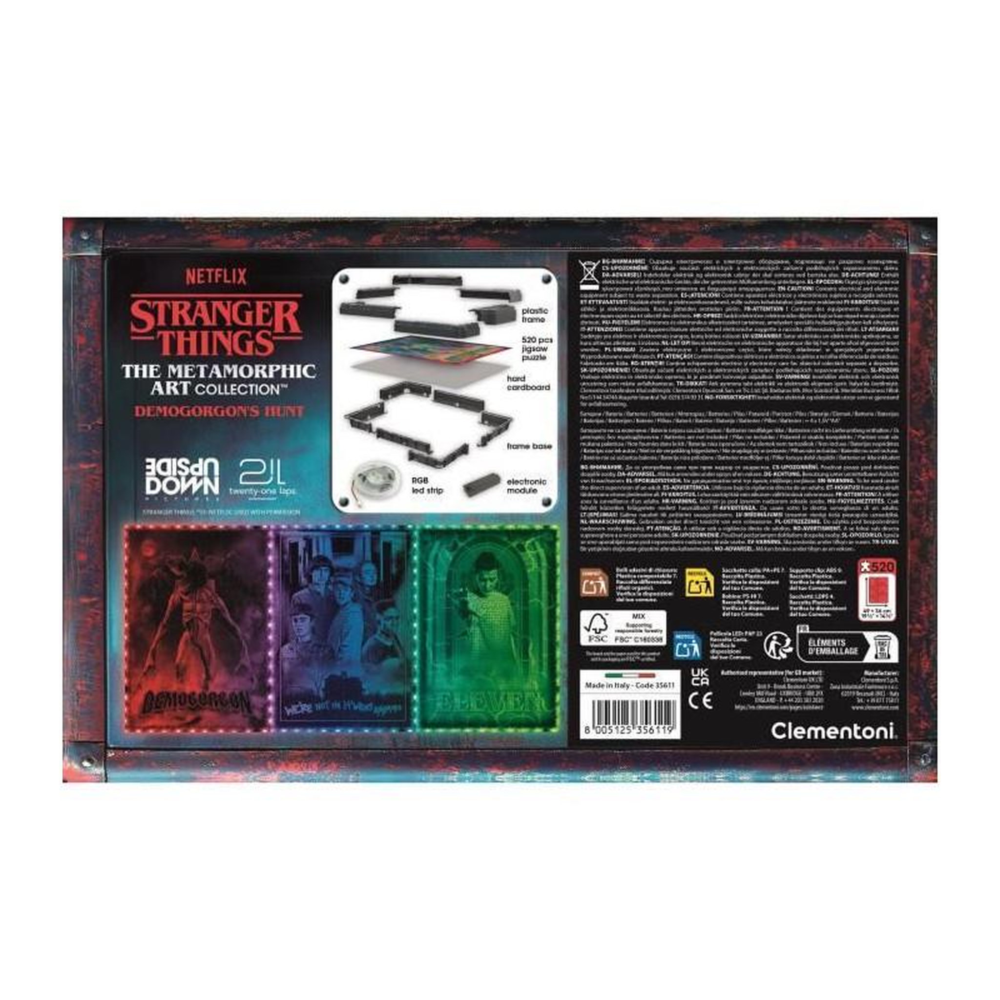 Voir la diapositive 4 : CLEMENTONI Cadre lumineux - Stranger Things - The Morphing Collection V3 - Clementoni