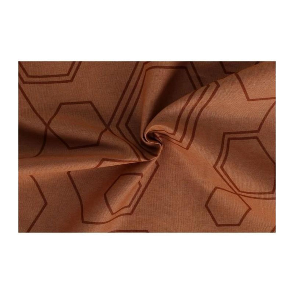 GENERIQUE Parure de lit - 129CTN62708 - 1 housse de couette 220 x 240 cm + 2 taies d'oreiller 60 x 60 cm - 100% coton ranforcé - Cuivre