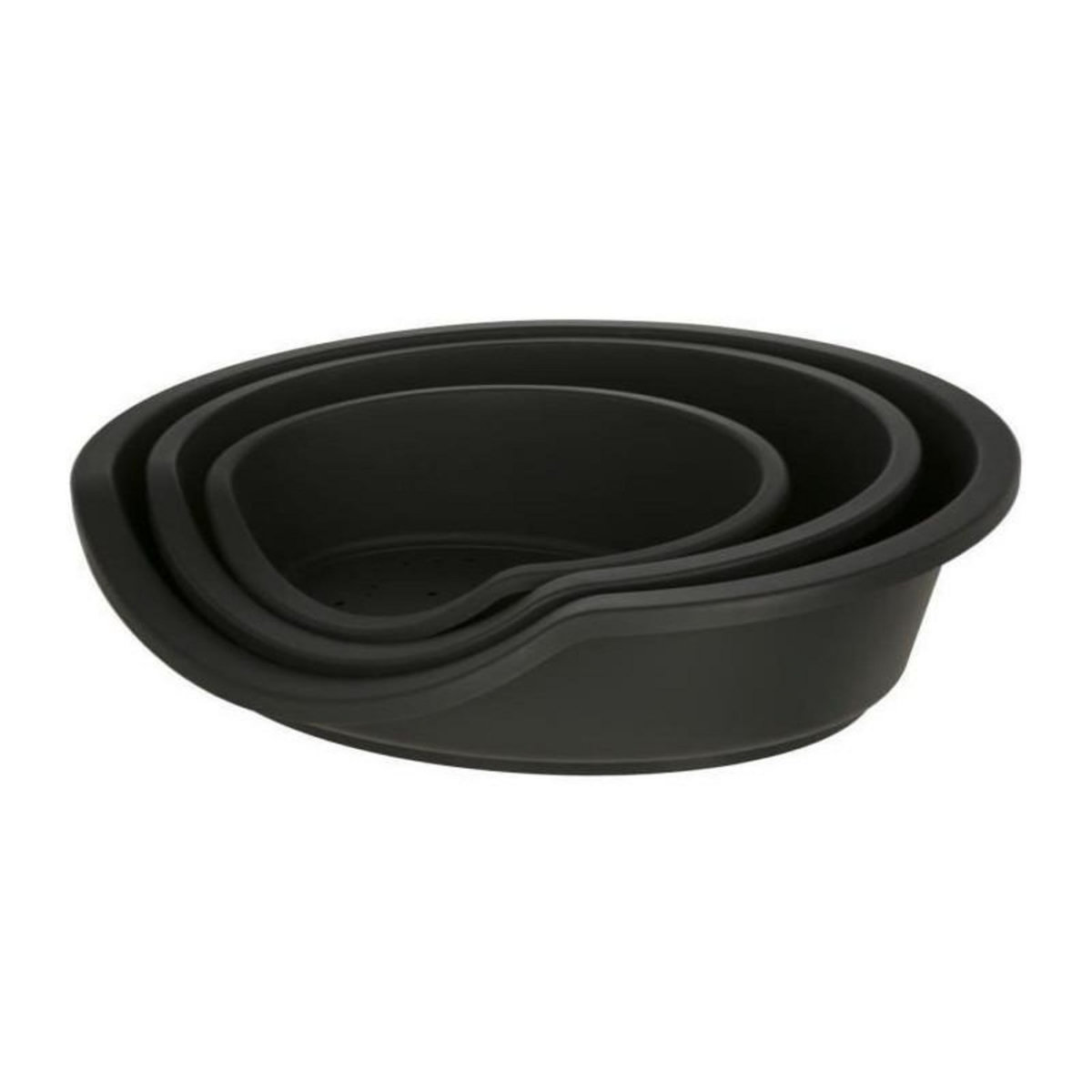 KERBL Corbeille - KERBL - Dreamer - Noir - Plastique recyclé - 80x60x25cm