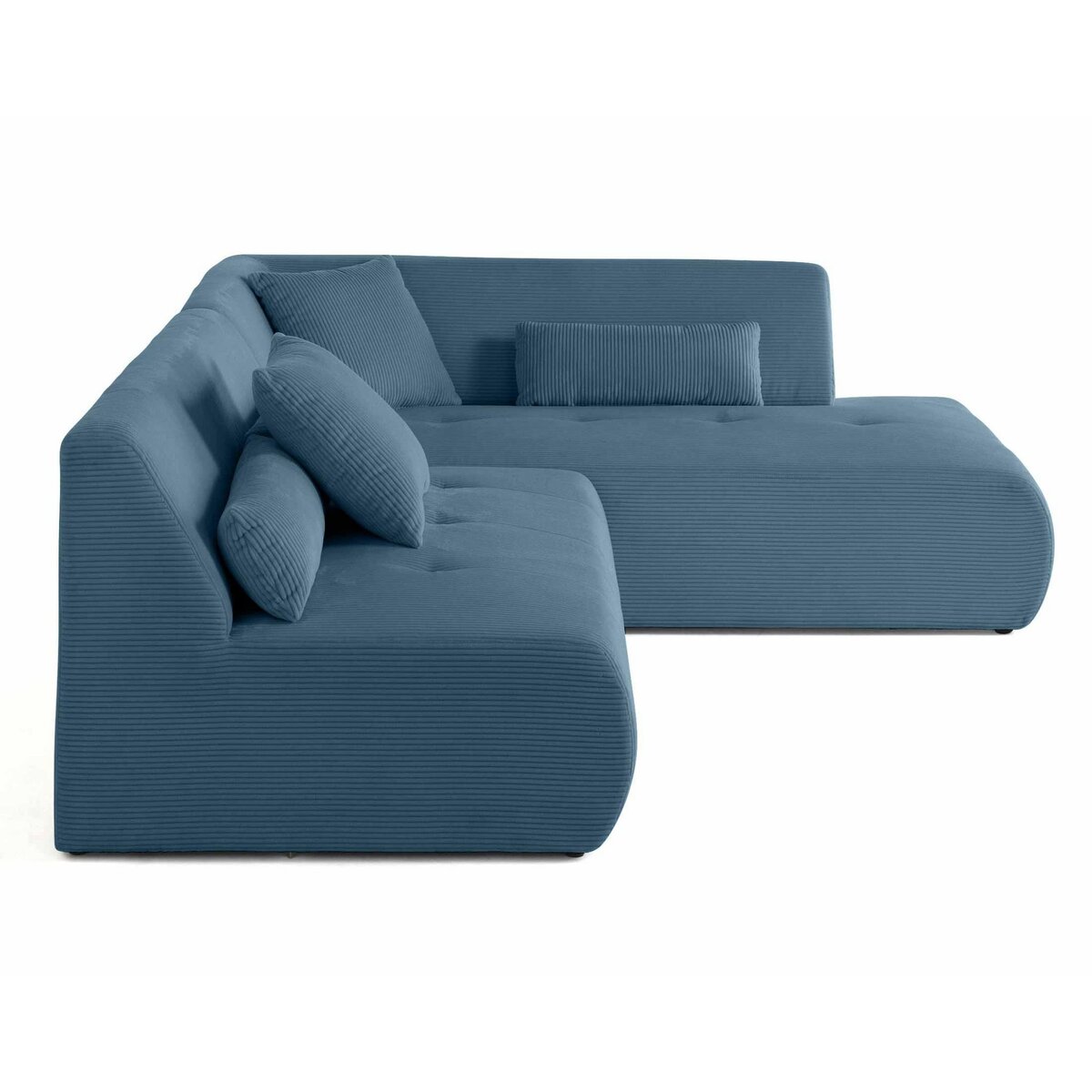 LISA DESIGN Onyx - canapé modulable d'angle droit - 5 places - en velours côtelé