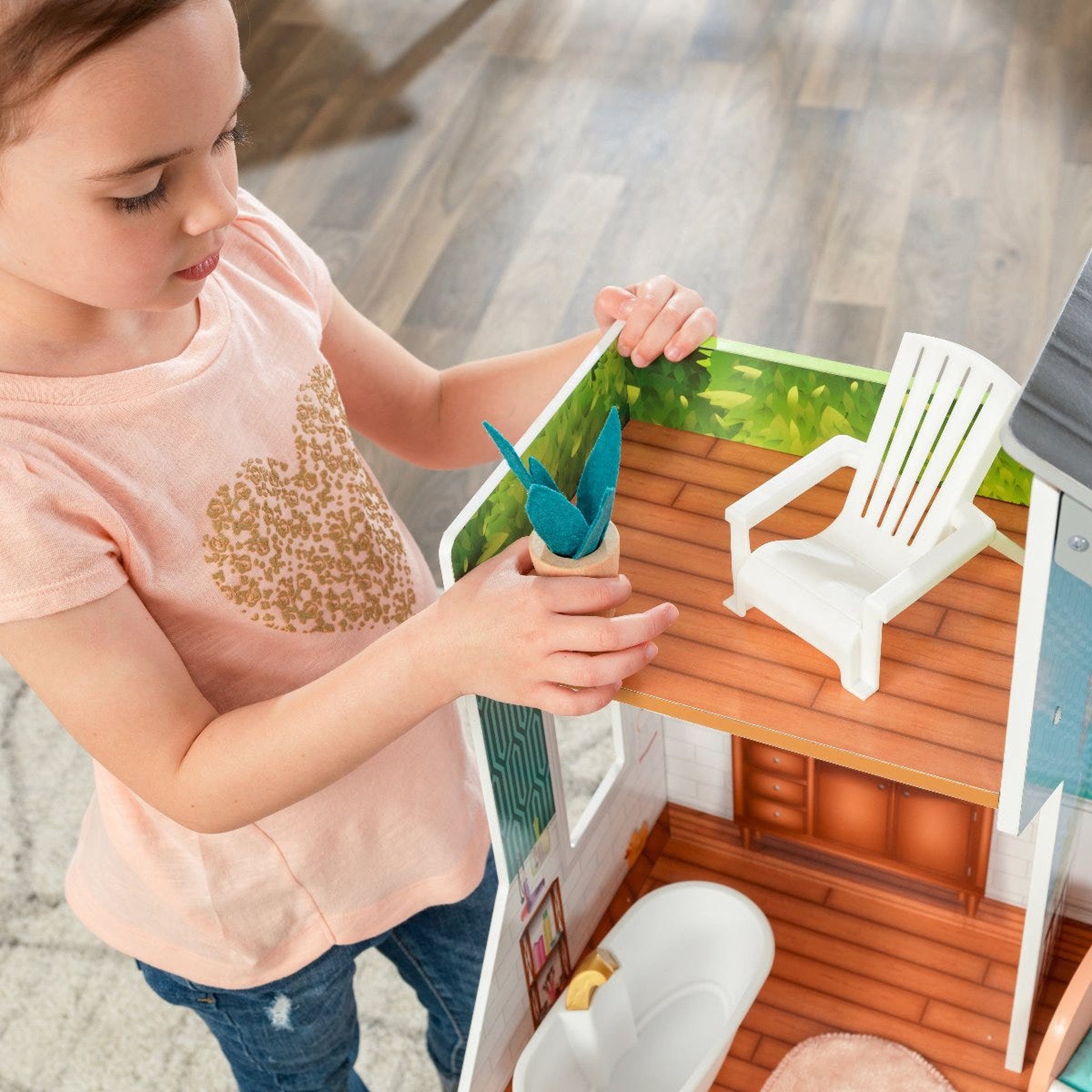 Voir la diapositive 4 : Kidkraft Maison de poupées en bois - Emily