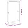 Voir la diapositive 6 : VIDAXL Portant de bois de chauffage Noir mat 50x28x94 cm Acier