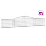 Voir la diapositive 2 : VIDAXL Paniers a gabions arques 9 pcs 400x30x60/80 cm Fer galvanise