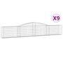 Voir la diapositive 2 : VIDAXL Paniers a gabions arques 9 pcs 400x30x60/80 cm Fer galvanise