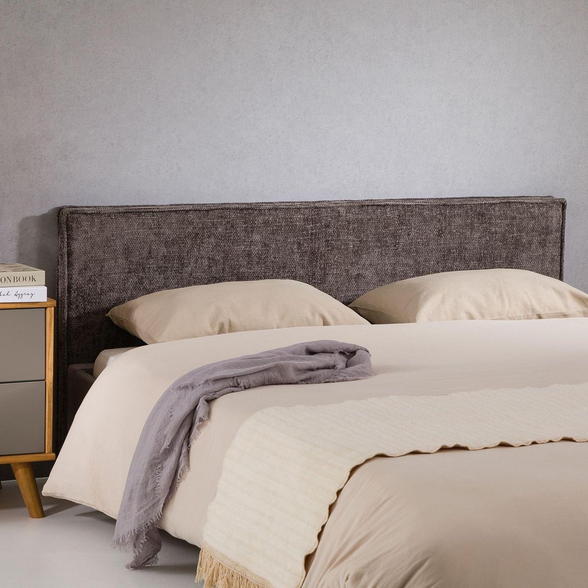 IDIMEX Tête de lit ELOWA 160 sur pieds, en tissu