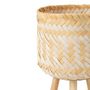 Voir la diapositive 3 : Paris Prix Lot de 3 Cache-Pots sur Pied  Baudoin  66cm Naturel & Blanc