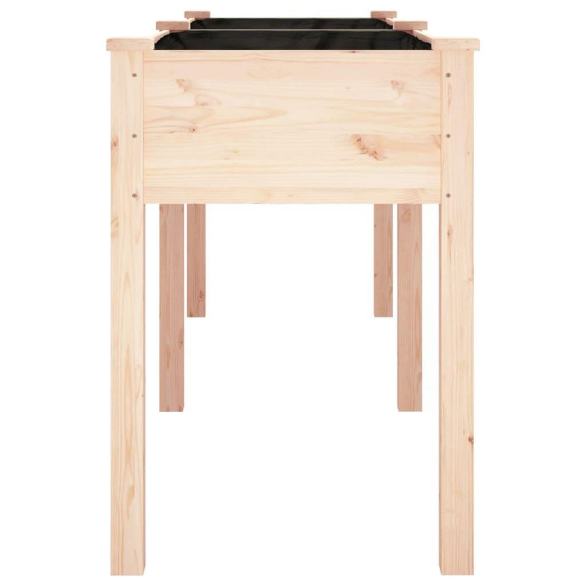 VIDAXL Jardiniere avec doublure 203x53x76 cm bois massif de sapin