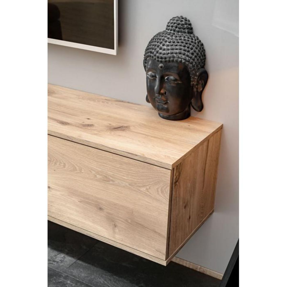 Paris Prix Ensemble Meuble TV Design  Clare  240cm Beige & Naturel