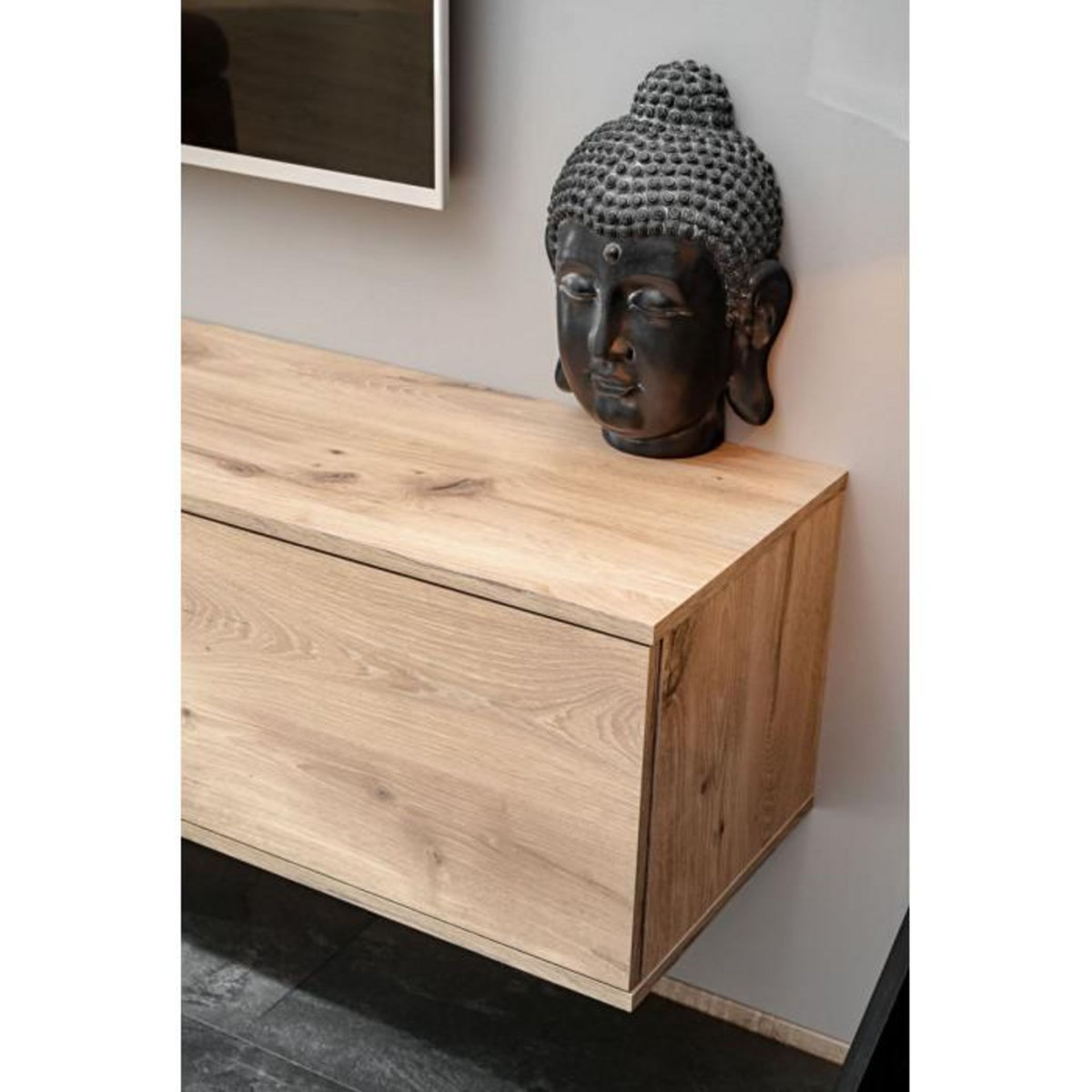 Paris Prix Ensemble Meuble TV Design  Clare  240cm Beige & Naturel