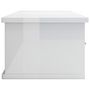 Voir la diapositive 5 : VIDAXL Etagere murale avec tiroirs Blanc brillant Bois d'ingenierie