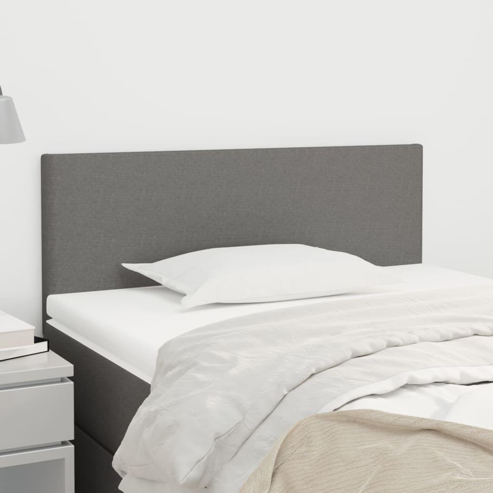Voir la diapositive 1 : VIDAXL Tete de lit Gris fonce 90x5x78/88 cm Tissu