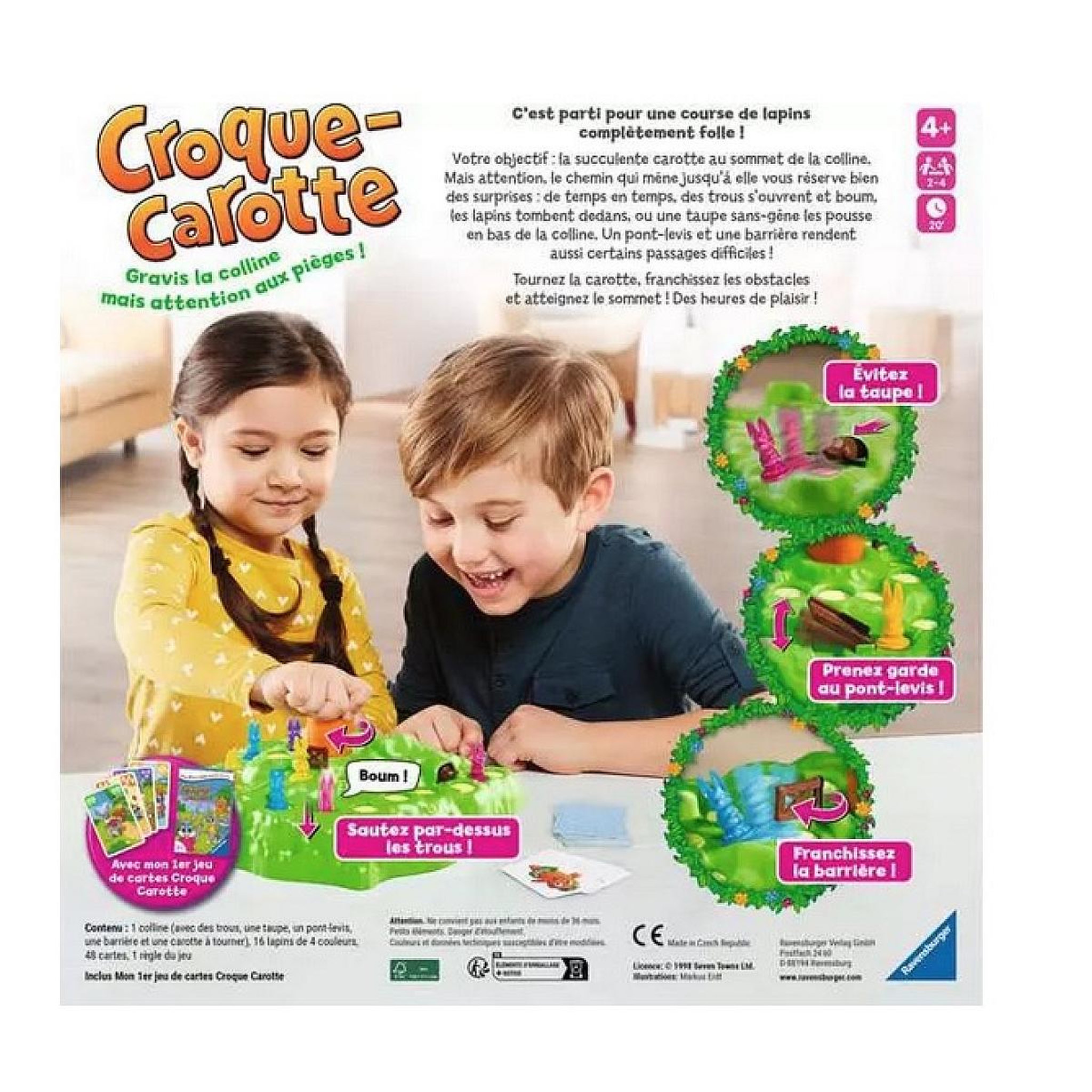 Voir la diapositive 2 : RAVENSBURGER Croque Carotte et jeu de cartes 2025