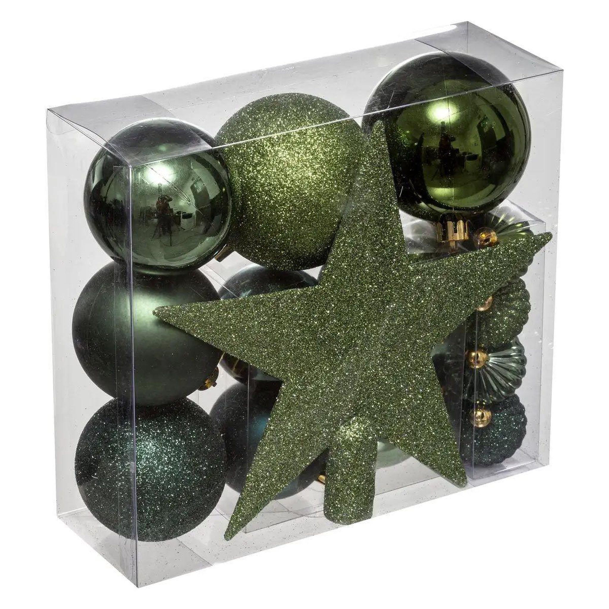 ATMOSPHERA Kit 18 pièces déco de noël  colorama  23cm vert olive