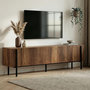 Voir la diapositive 2 : Habitat et Jardin Meuble TV en bois  Nexus  - 180 x 30 x 45 cm - Noyer Baroque / Noir