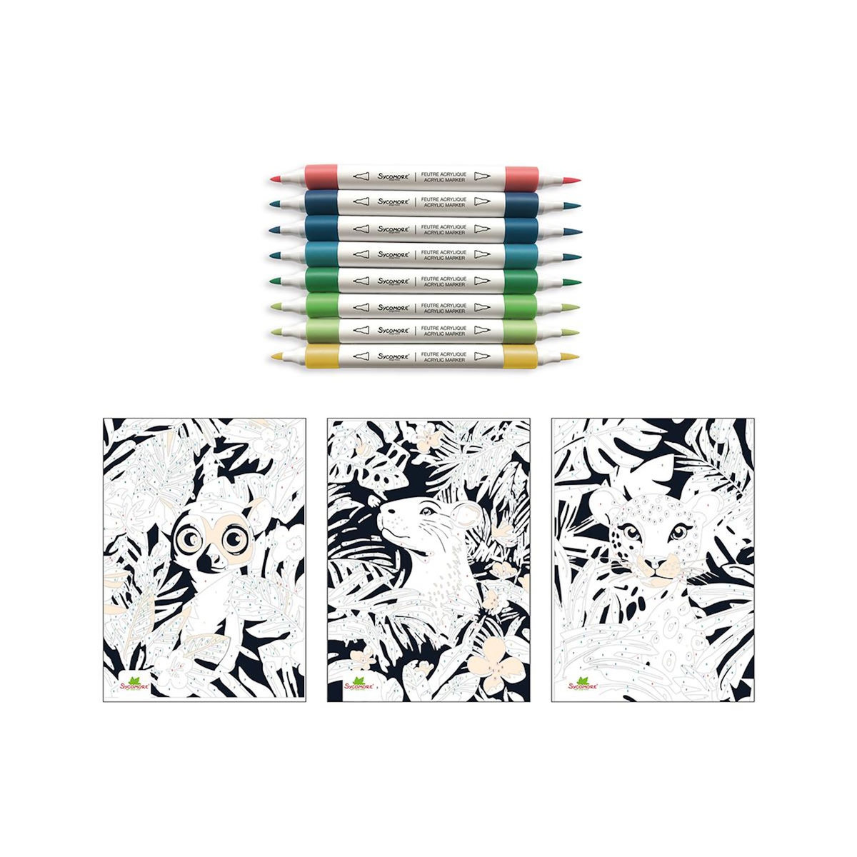 Au Sycomore Artissimo - PM Feutres par numéro - Jungle