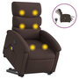 Voir la diapositive 2 : VIDAXL Fauteuil inclinable de massage electrique Marron fonce Tissu