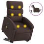 Voir la diapositive 2 : VIDAXL Fauteuil inclinable de massage electrique Marron fonce Tissu