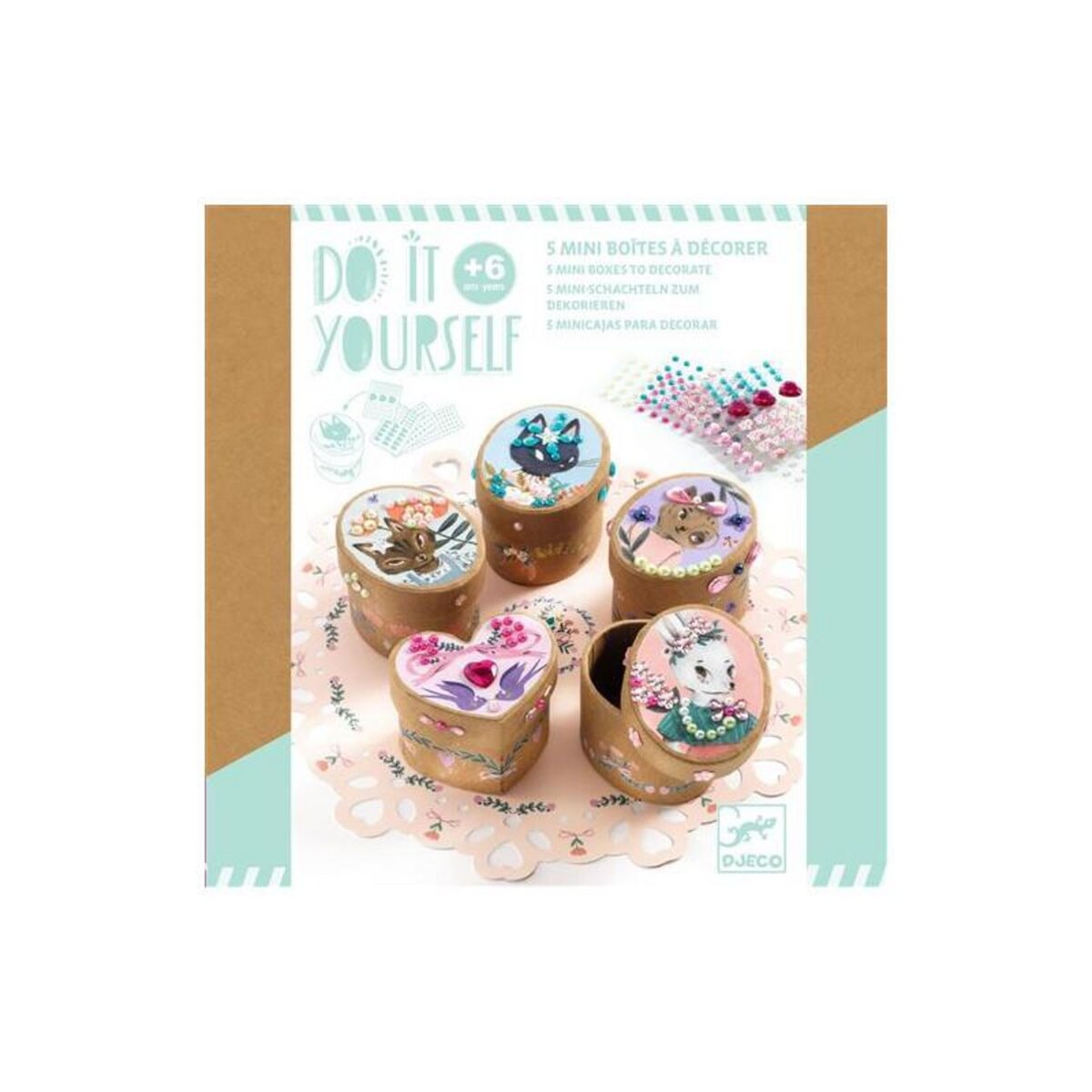 Djeco Jeu créatif Djeco Le coffret de boîte à décorer Adorables