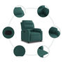 Voir la diapositive 5 : VIDAXL Fauteuil inclinable Vert fonce Tissu
