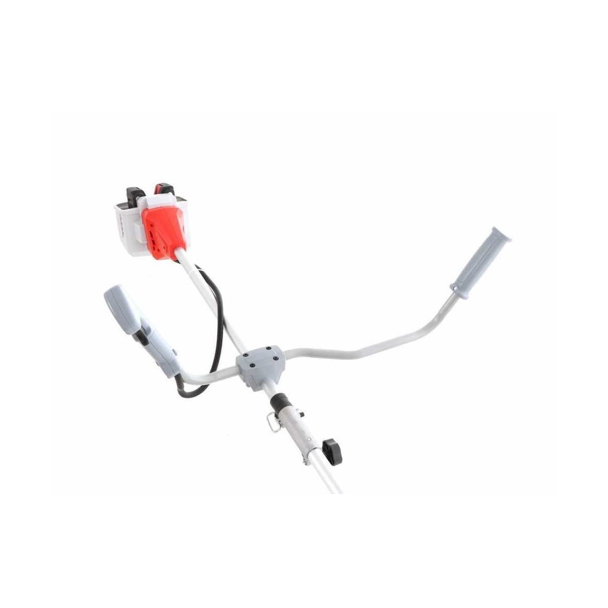 Voir la diapositive 6 : Ikra Débroussailleuse à batterie sans fil 40v - 2 batteries lithium 2.0ah chargeur double - bobine de fil + lame 3 dents 25,5 cm ikra