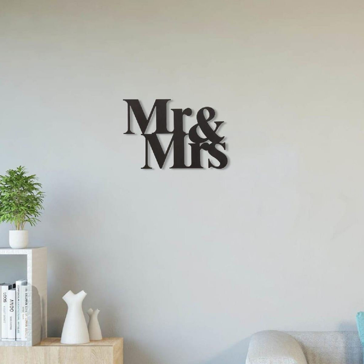 Homemania Homemania Decoration murale Mots 50x35 cm Acier Noir
