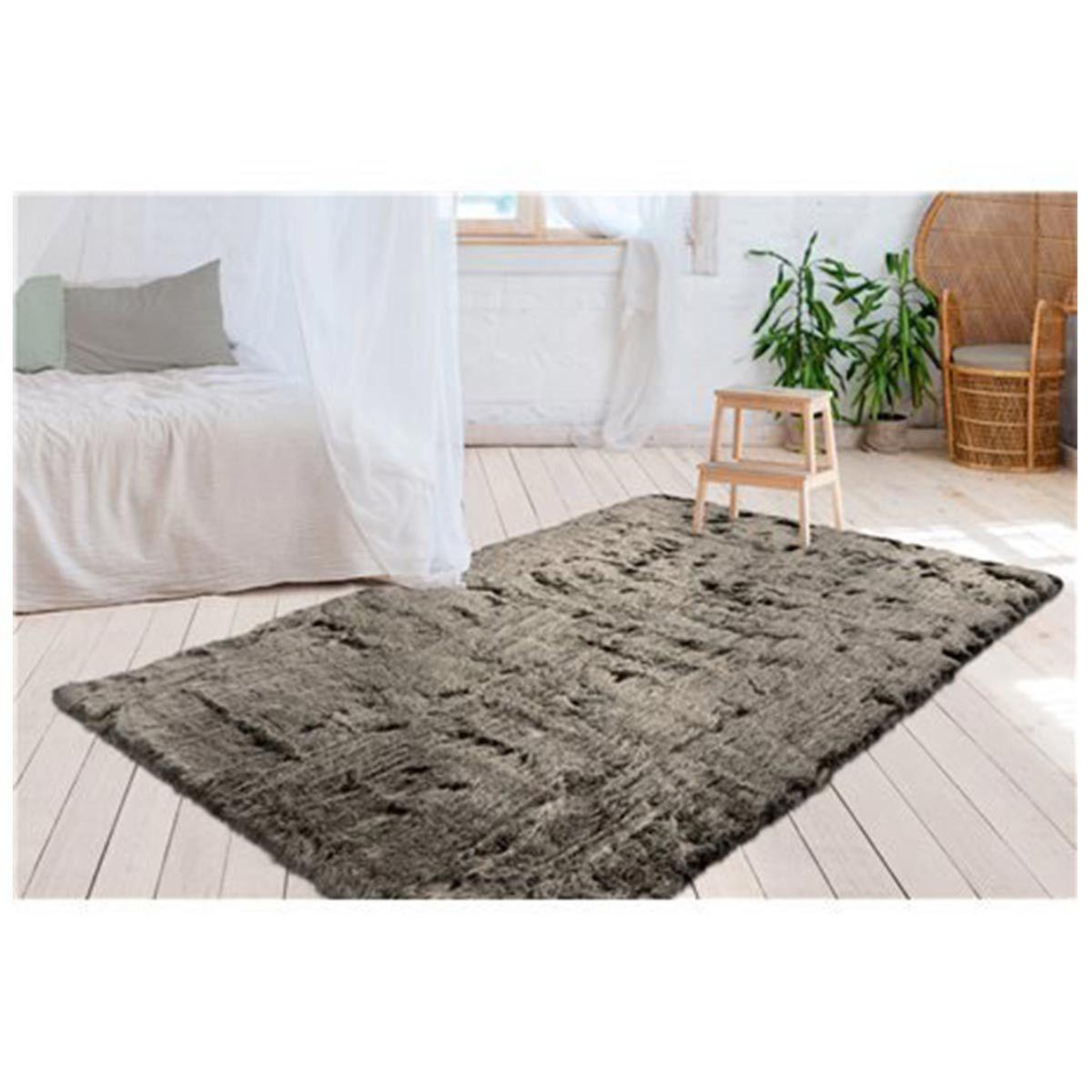 Voir la diapositive 4 : Paris Prix Tapis imitation fourrure à poils longs  tender  vert